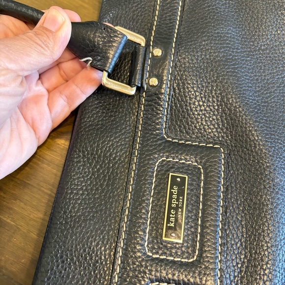 Kate Spade Blakely Andover Black Pebbled Leather Tote Shopper Travel Bag Large - Picture 10 of 12